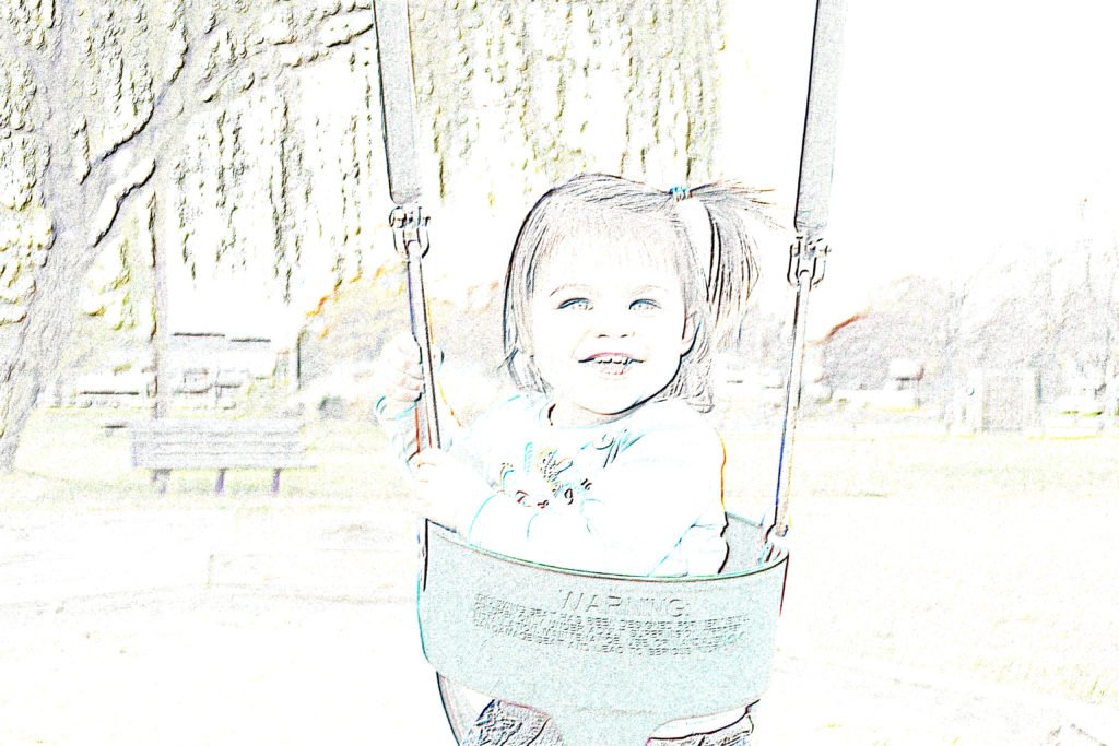 daughter, remember me like this...a little girl in a swing...