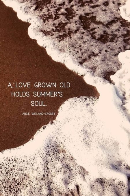 summer love quote with sand and the ocean...