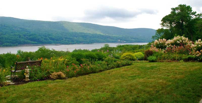 a garden on the Hudson River, New York...