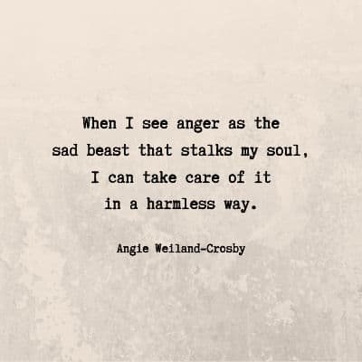 anger quote with a creative meditation post to calm anger...