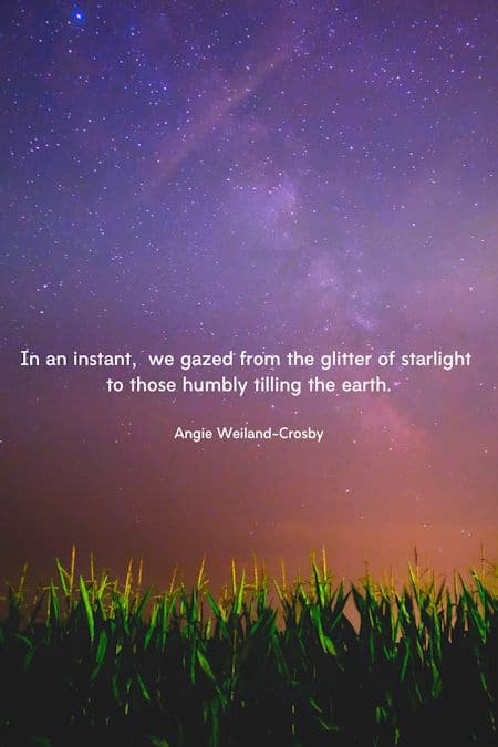 words to inspire...a photograph of a corn field and stars at night by Eric Fleming