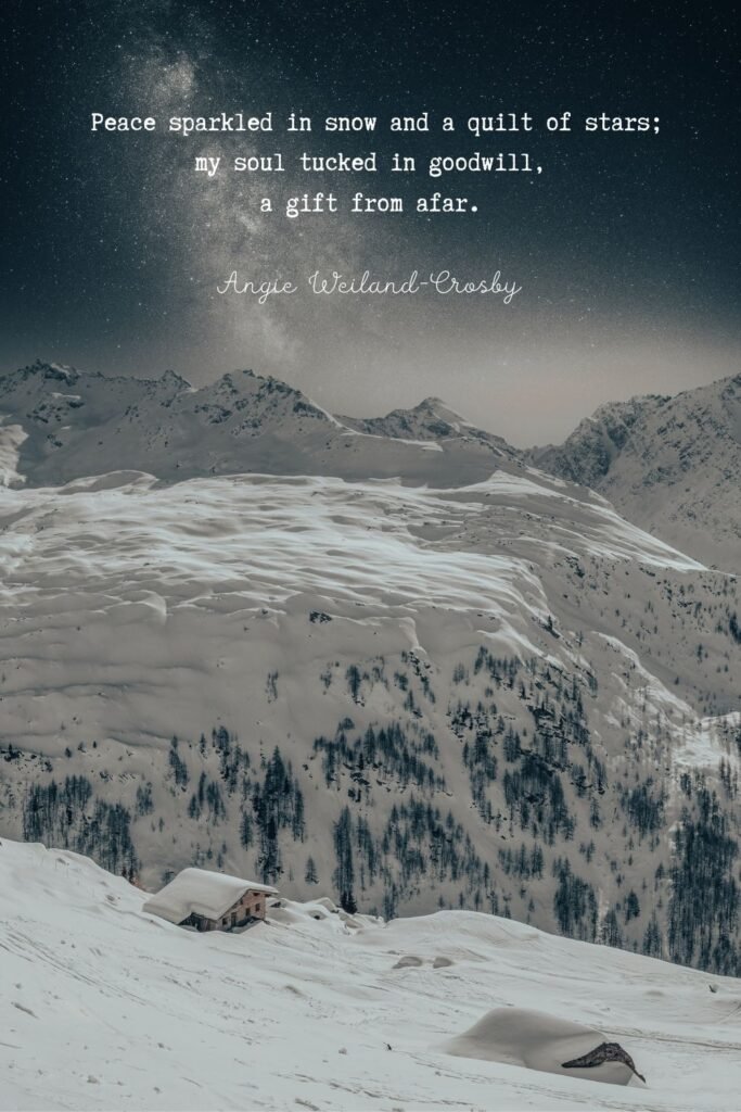 Beautiful Snow Quote and Snow Photography by Eberhard Grossgasteiger